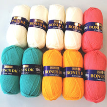 Load image into Gallery viewer, Hayfield Bonus DK Crochet Blanket Kit Design No. 10120