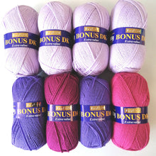 Load image into Gallery viewer, Hayfield Bonus DK Crochet Blanket Kit Design No. 10121