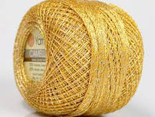 Load image into Gallery viewer, Camellia Fine Crochet Thread:  Gold/Silver