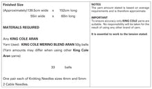 Load image into Gallery viewer, King Cole Pattern 3458
