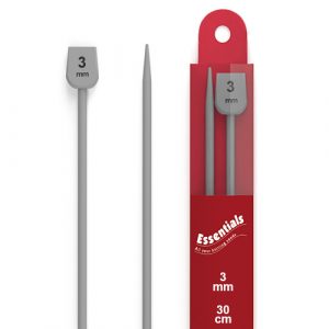 Essentials Aluminium Knitting Pins –  3.00mm/30cm