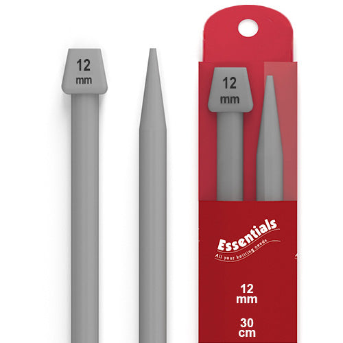 Essentials Plastic Knitting Pins –  12.00mm/30cm