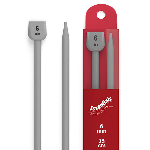 Essentials Plastic Knitting Pins –  6.00mm/35cm