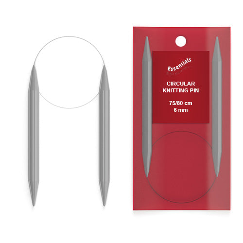 Essentials Circular Plastic Knitting Pins – 6.00mm/80cm
