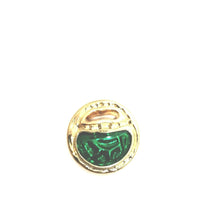 Load image into Gallery viewer, Gold/Emerald Green Round Button - (20mm)
