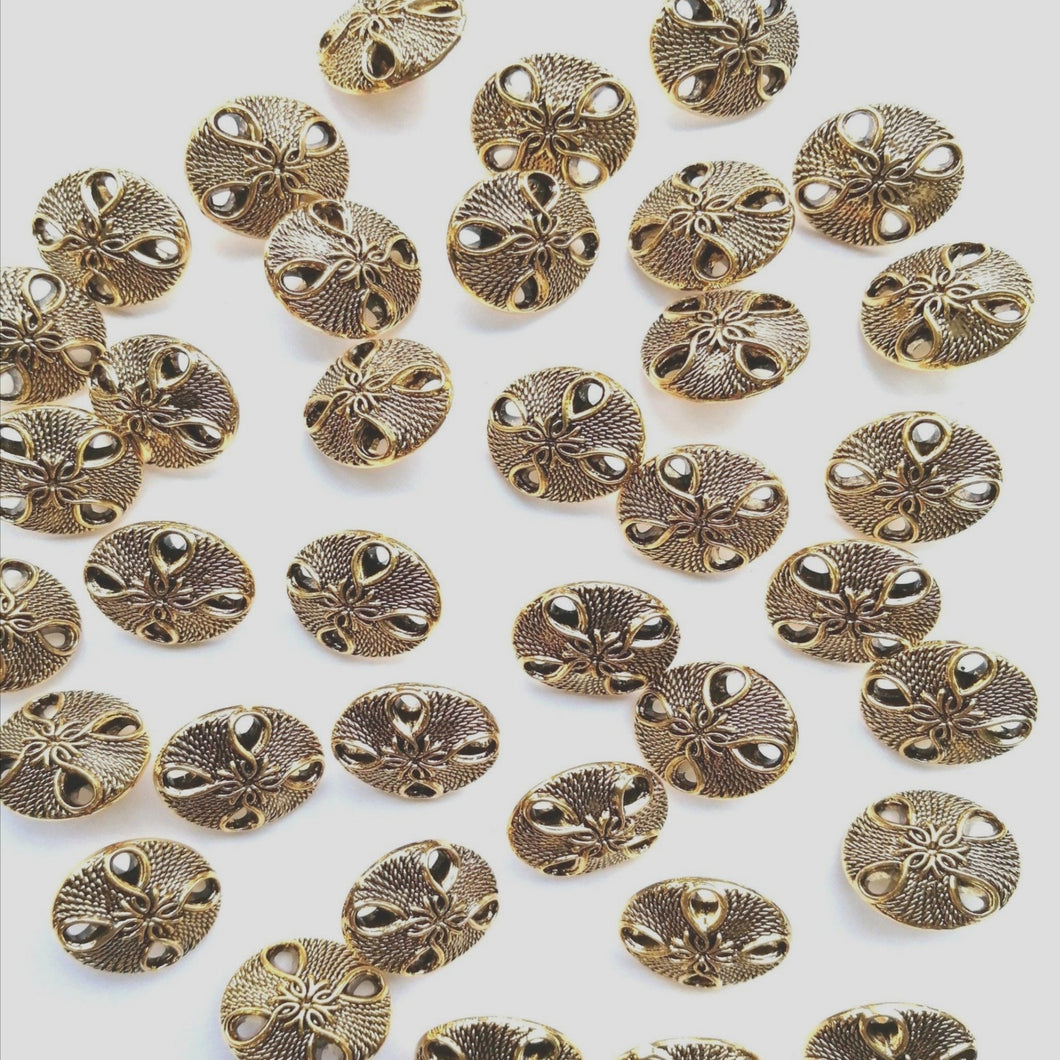 Gold-coloured Round Button (25mm/20mm/15mm)