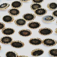 Load image into Gallery viewer, Gold/Black Round Button (20mm)

