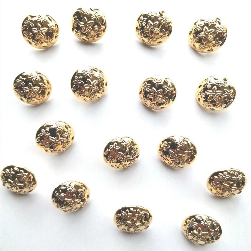 Gold Round Button - (22mm/18mm/15mm)