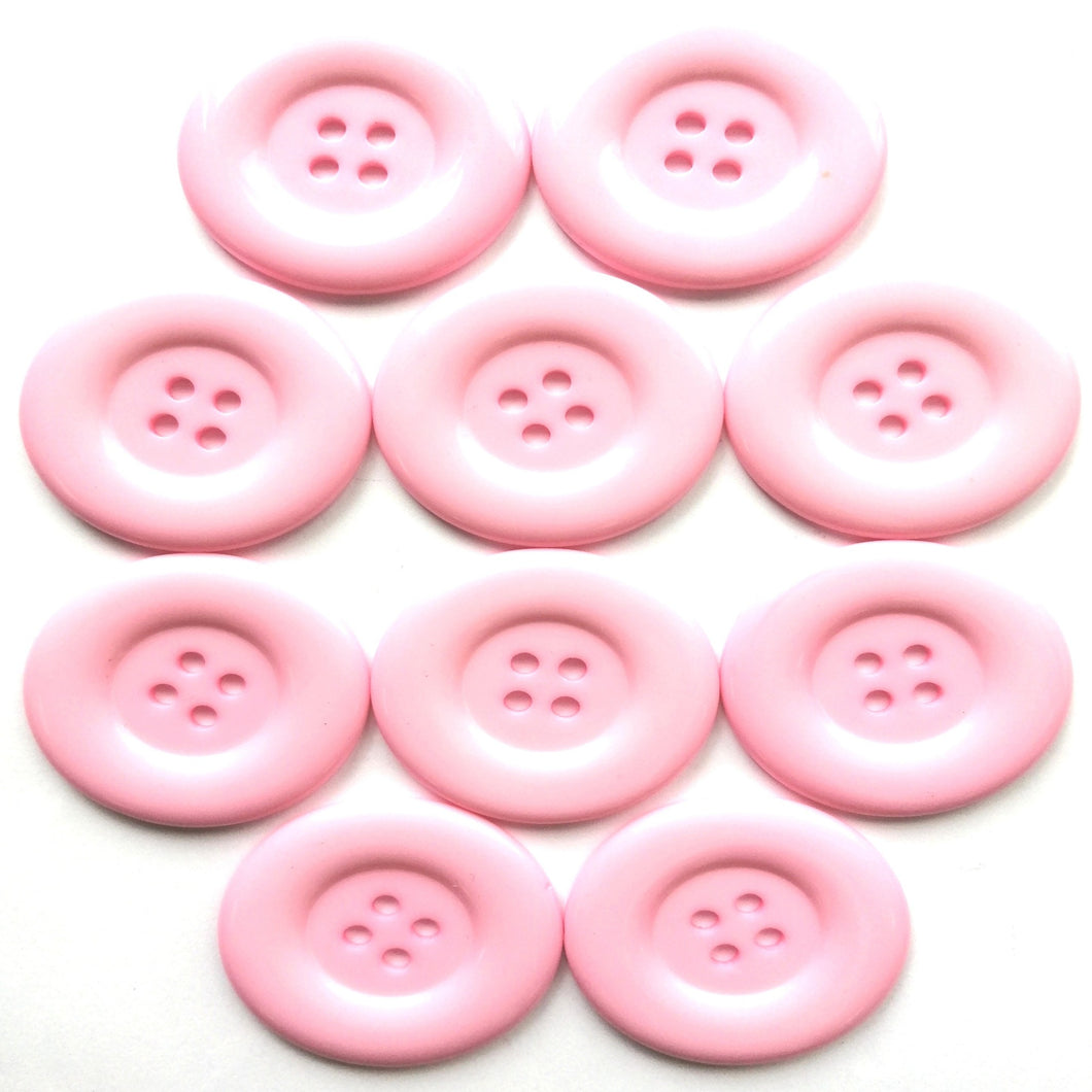 Large Round Pink Button - (38mm)