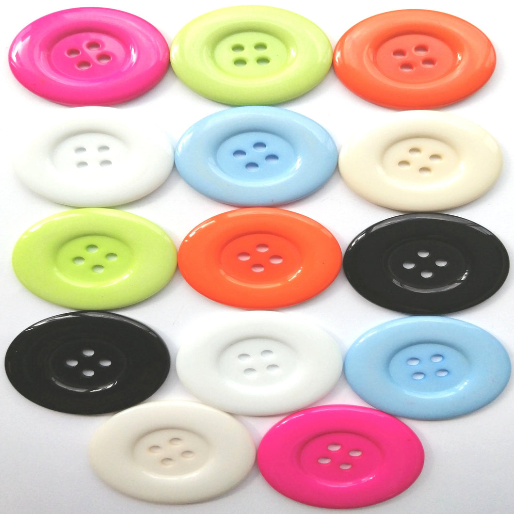 4-Hole Flat back resin round ﻿button - (38mm)