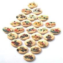 Load image into Gallery viewer, Pack of 10 x Mixed Transport Cream Buttons - (15mm)
