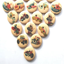Load image into Gallery viewer, Pack of 10 x Mixed Transport Cream Buttons - (15mm)
