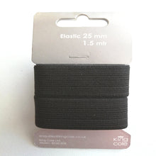 Load image into Gallery viewer, King Cole General Elastic 25mm x 1.5m: (White &amp; Black)
