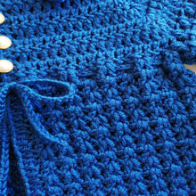 Load image into Gallery viewer, Little Collar Cardi and Daisy Hat Set: (3/6 months)
