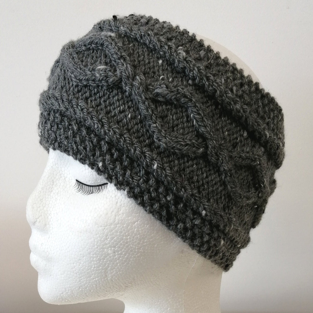 Hand-Knit Aran Ear Warmer