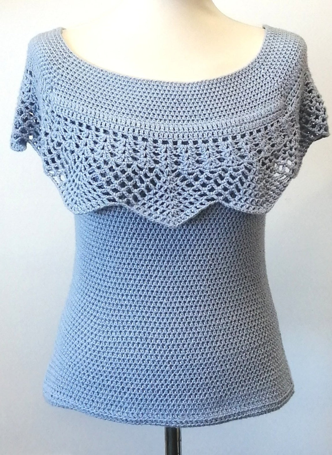 Cotton Silk Crochet Top