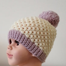 Load image into Gallery viewer, Blackberry Stitch Hat: (6/9 months)

