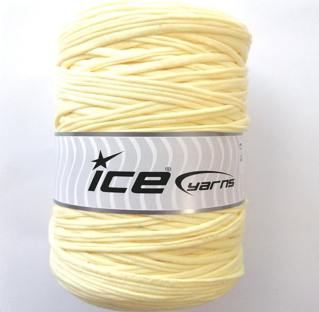 Upcycled Fabric yarn:  Pale Lemon