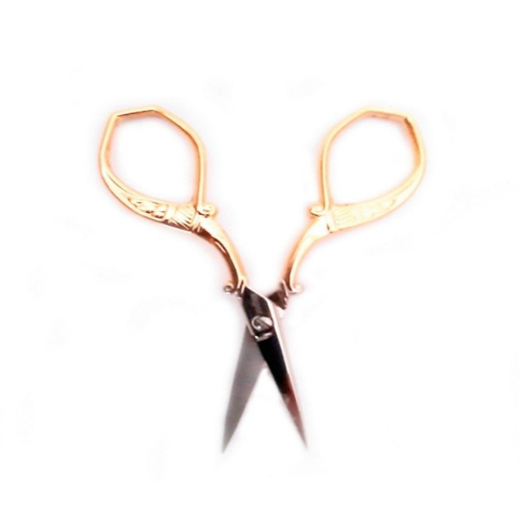 Janome 3.5 inch Embroidery Scissors Gilt - Floral design