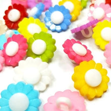 Load image into Gallery viewer, Pack x 10 Assorted Colours Sunflower button - (15mm)
