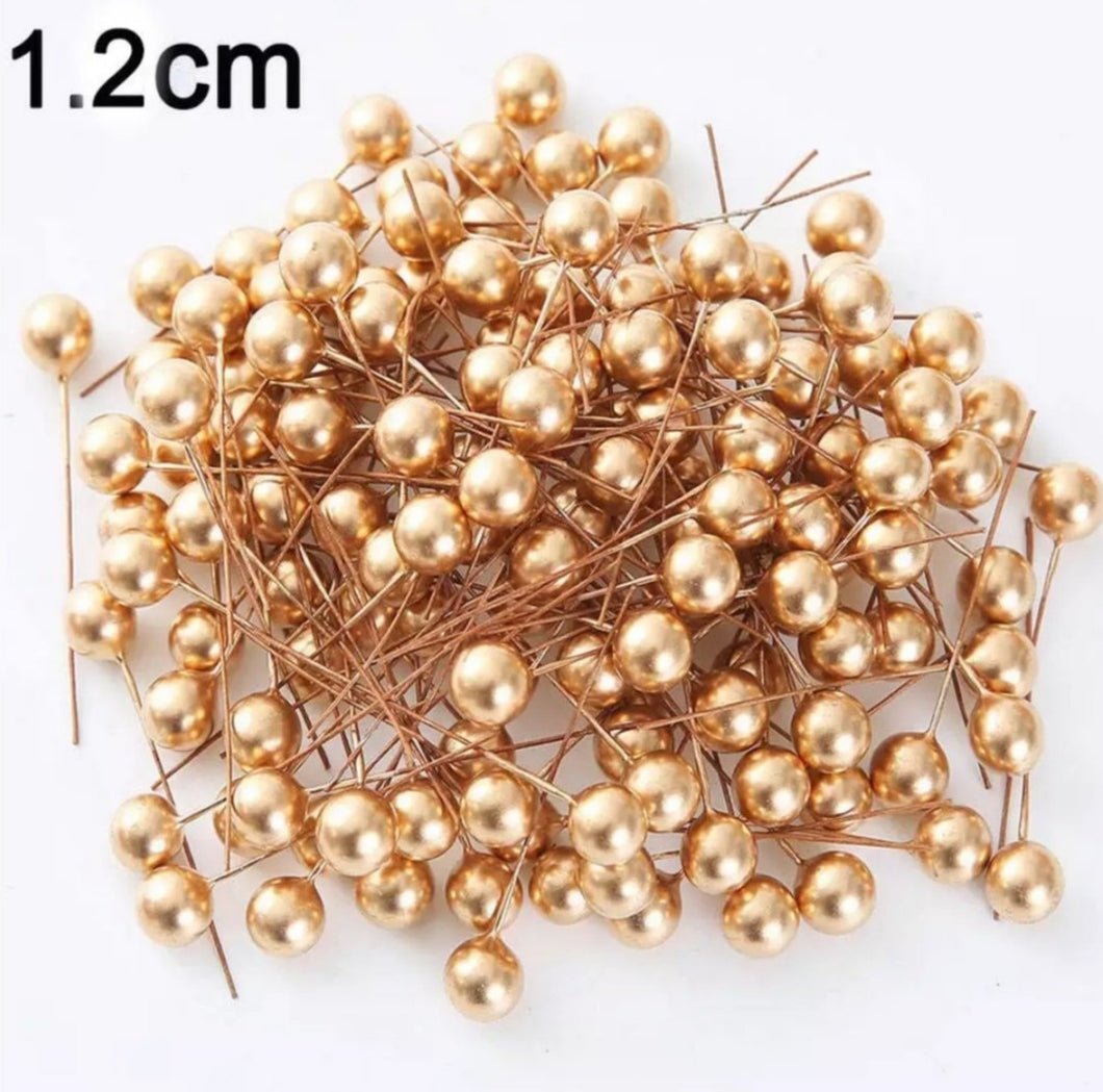 Mini Artificial Berries - 24pk (Gold)