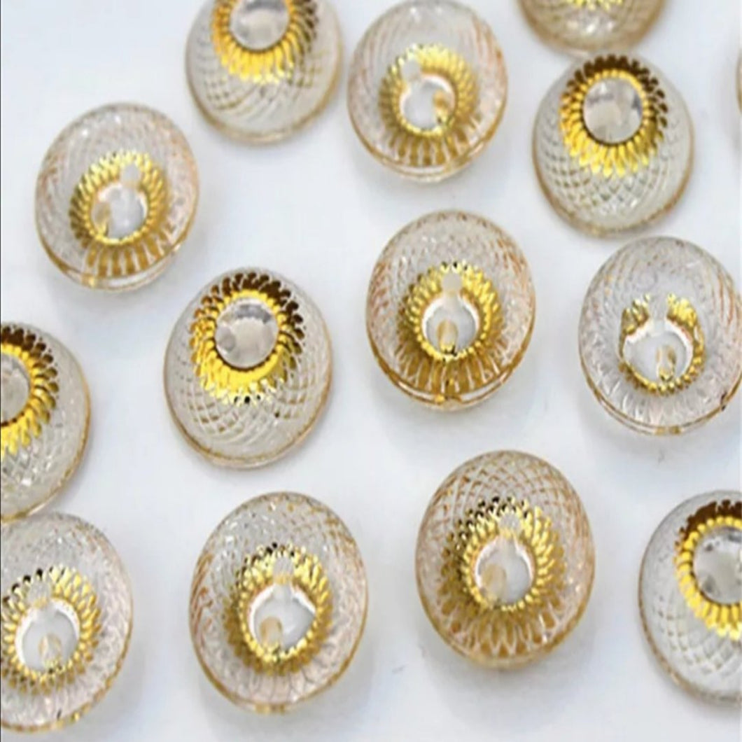 Clear Round Baby Button - (13mm)