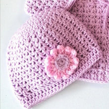 Load image into Gallery viewer, Little Collar Cardi and Daisy Hat Set: (3/6 months)
