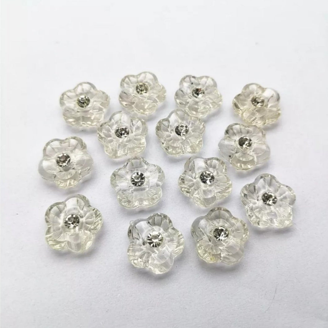 Crystal Diamante Centre Button (15mm)